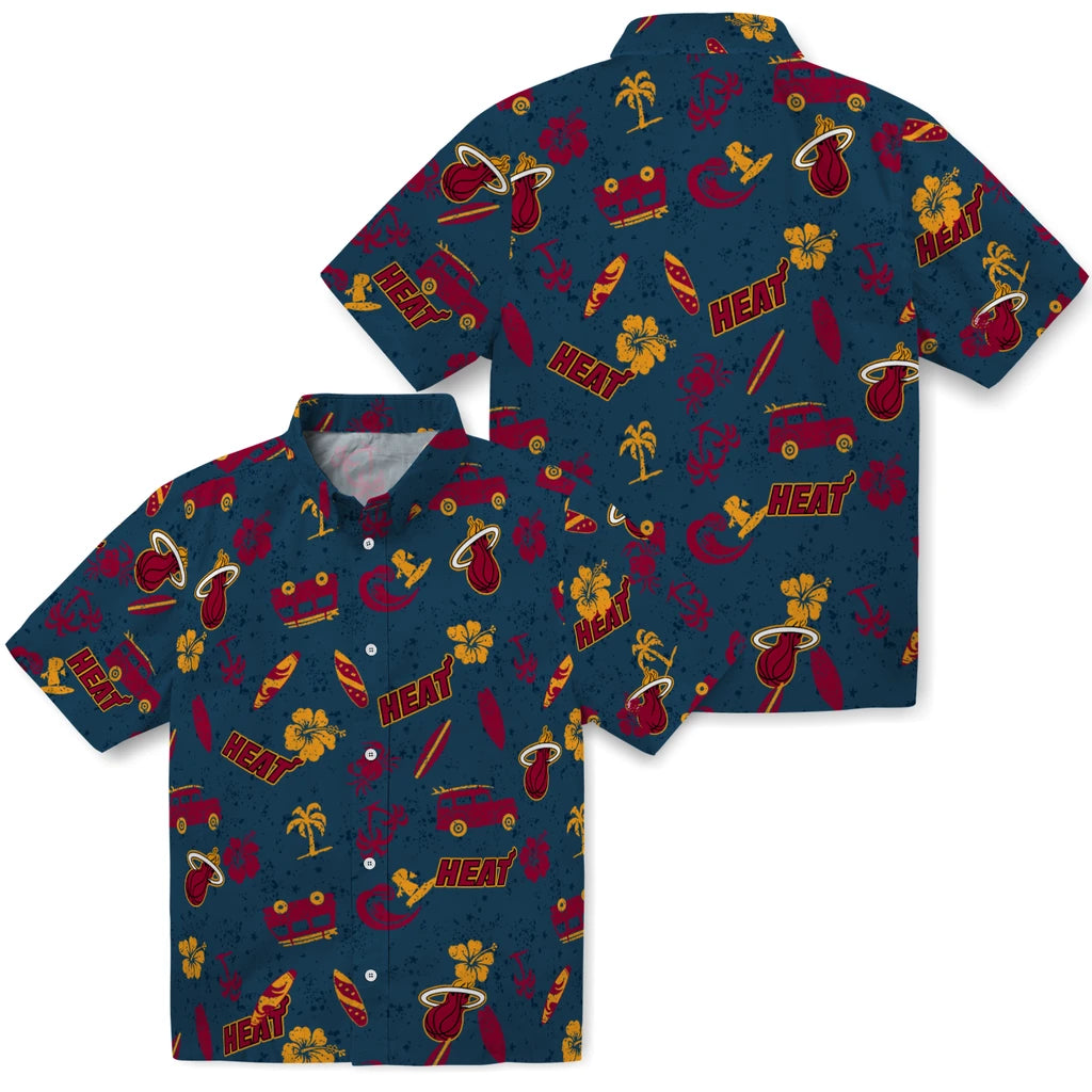 Miami Heat Hawaiian Shirt - Beach Vibe | Hula Hawaiian Shirts