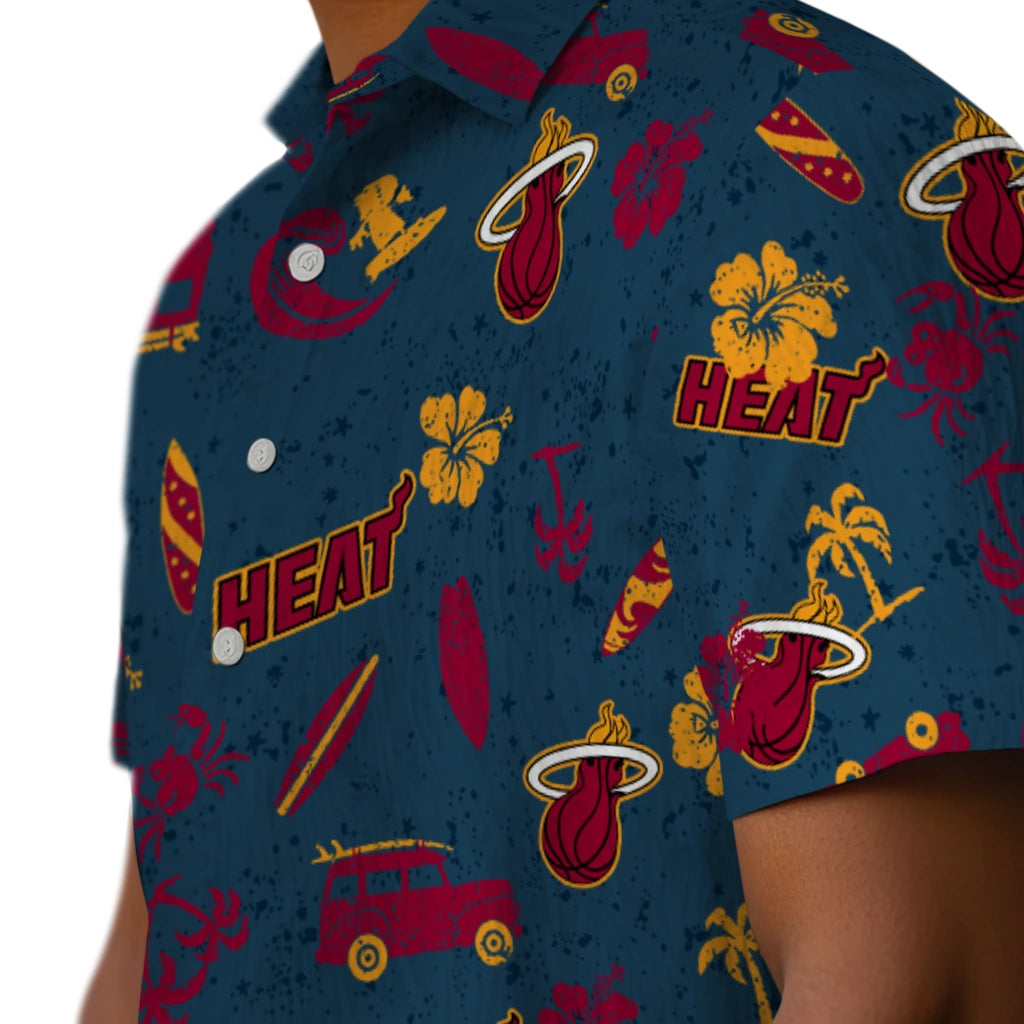 Miami Heat Hawaiian Shirt - Beach Vibe | Hula Hawaiian Shirts