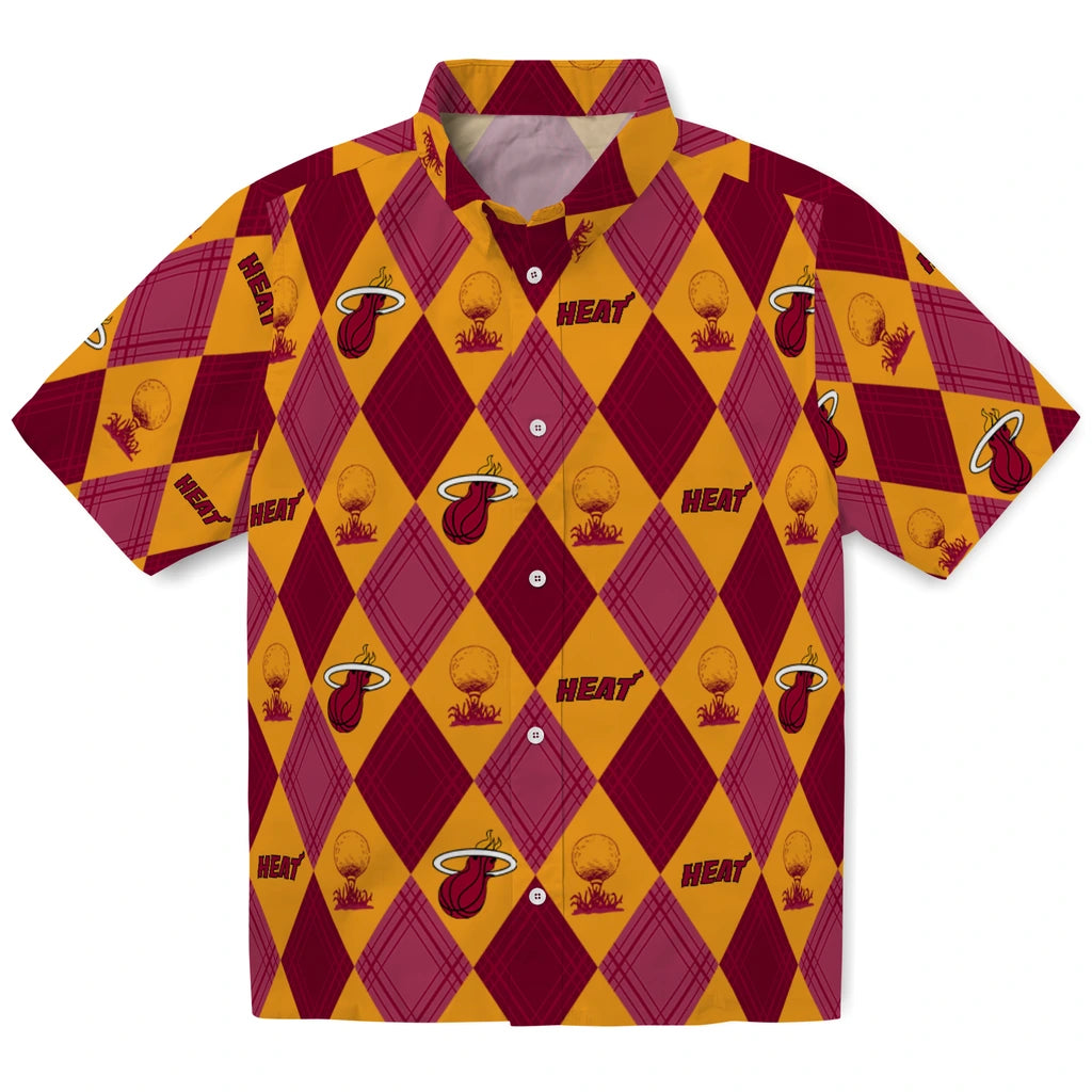 Miami Heat Hawaiian Shirt - Golfing Plaid | Hula Hawaiian Shirts
