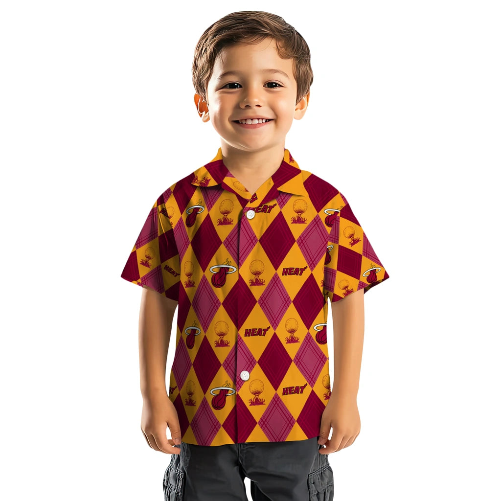 Miami Heat Hawaiian Shirt - Golfing Plaid | Hula Hawaiian Shirts