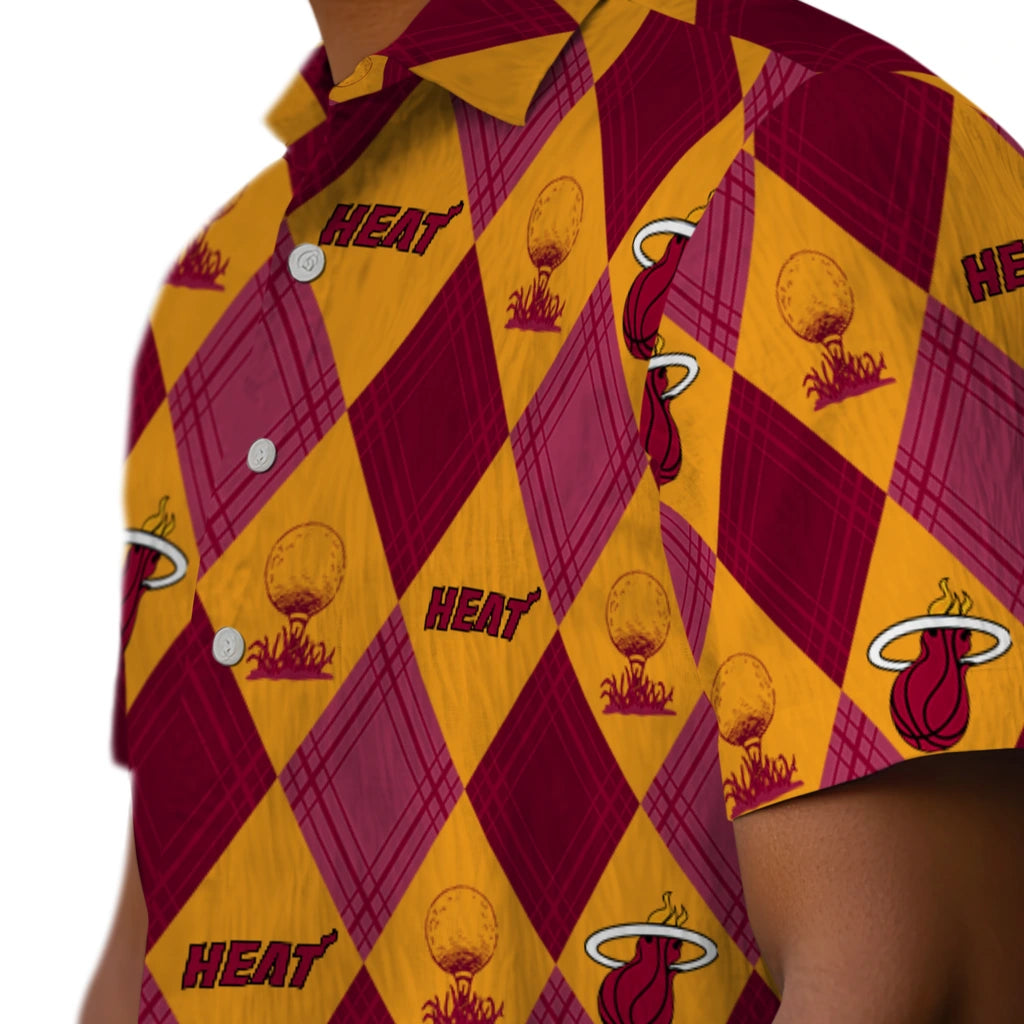 Miami Heat Hawaiian Shirt - Golfing Plaid | Hula Hawaiian Shirts