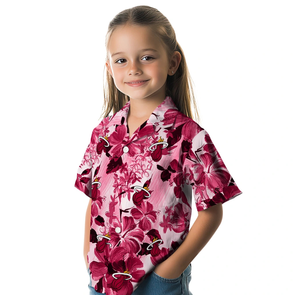Miami Heat Hawaiian Shirt - Hibiscus Arrangement | Hula Hawaiian Shirts