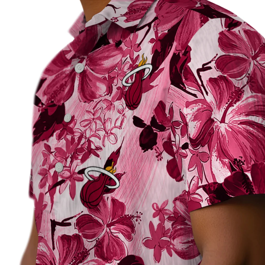 Miami Heat Hawaiian Shirt - Hibiscus Arrangement | Hula Hawaiian Shirts