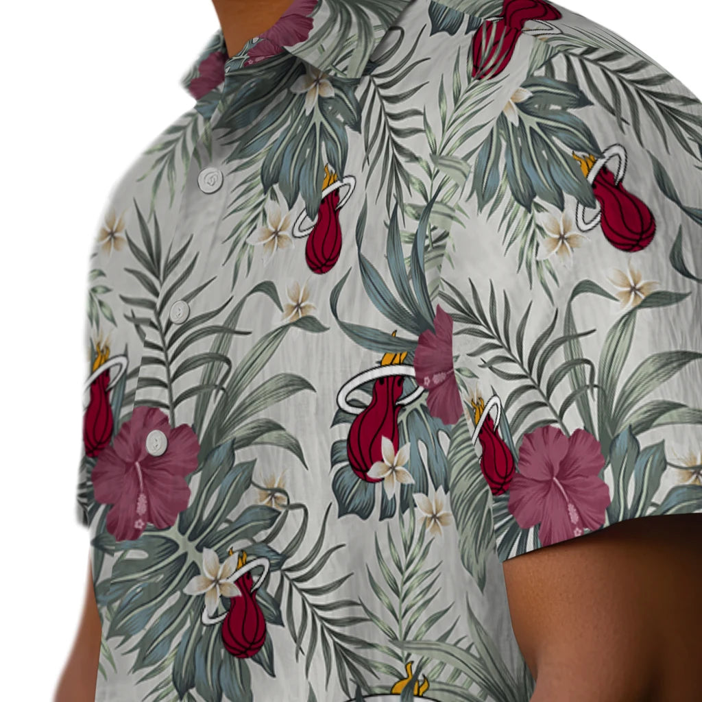 Miami Heat Hawaiian Shirt - Hibiscus Designs | Hula Hawaiian Shirts