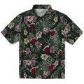 Miami Heat Hawaiian Shirt - Hibiscus Leaves Pattern | Hula Hawaiian Shirts