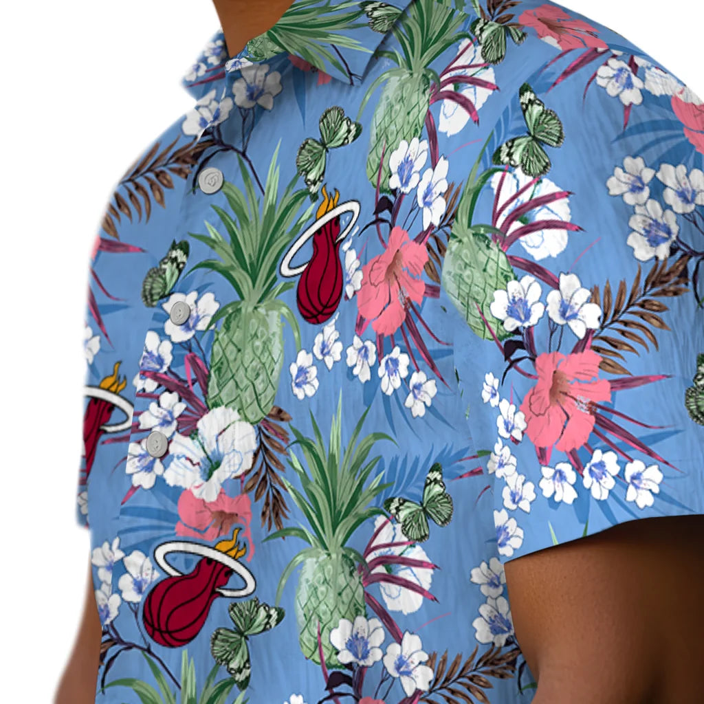 Miami Heat Hawaiian Shirt - Pineapple Bouquet | Hula Hawaiian Shirts