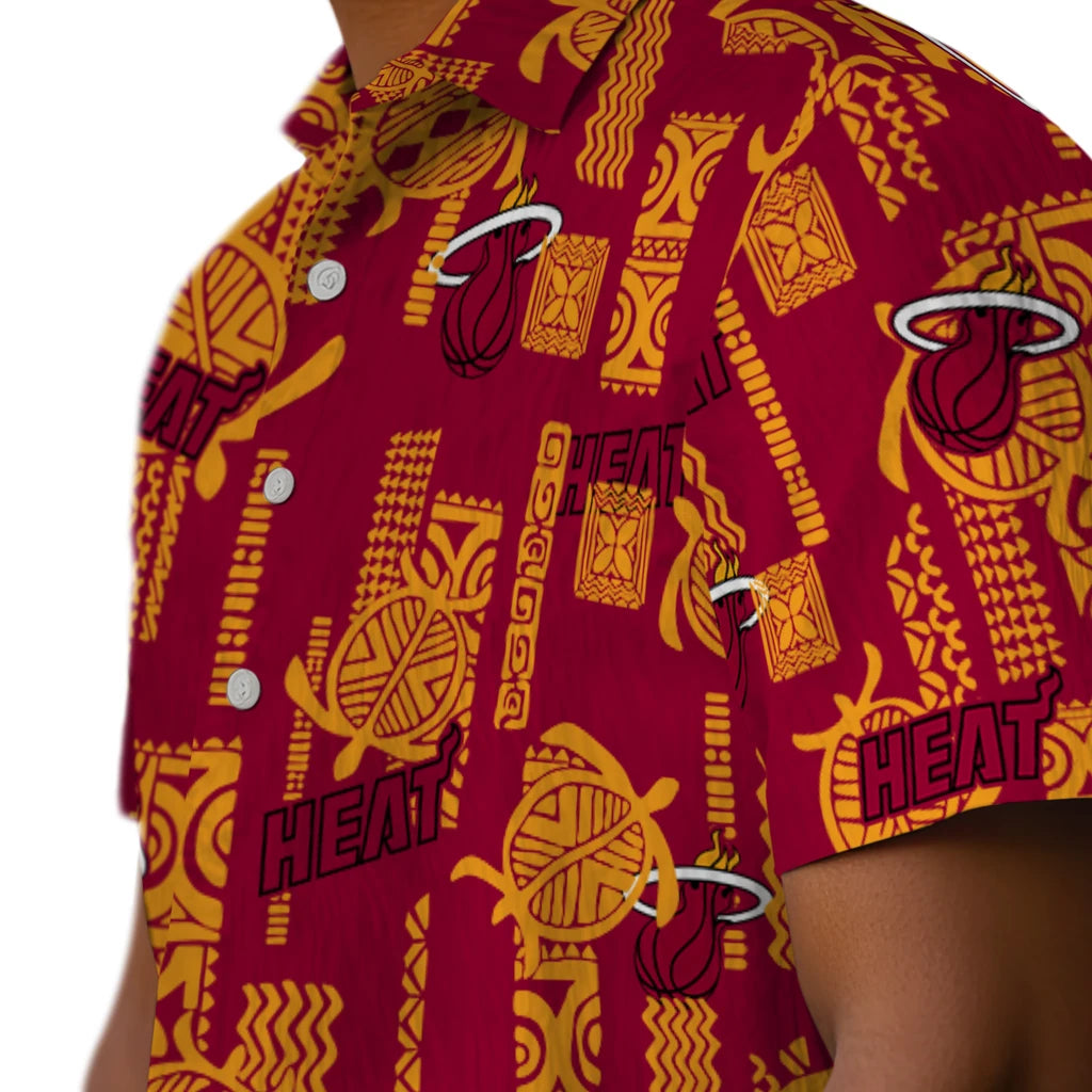 Miami Heat Hawaiian Shirt - Turtle Lines | Hula Hawaiian Shirts