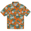 Miami Hurricanes Hawaiian Shirt - Flamingo and Hibiscus | Hula Hawaiian Shirts