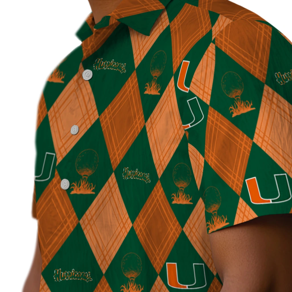 Miami Hurricanes Hawaiian Shirt - Golfing Plaid | Hula Hawaiian Shirts
