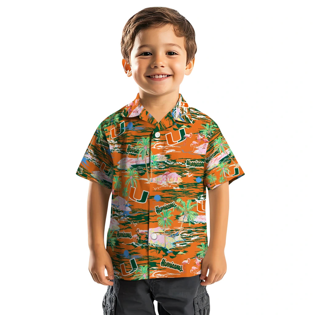Miami Hurricanes Hawaiian Shirt - Hawaii Island | Hula Hawaiian Shirts