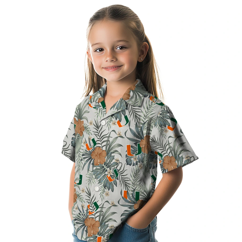 Miami Hurricanes Hawaiian Shirt - Hibiscus Designs | Hula Hawaiian Shirts