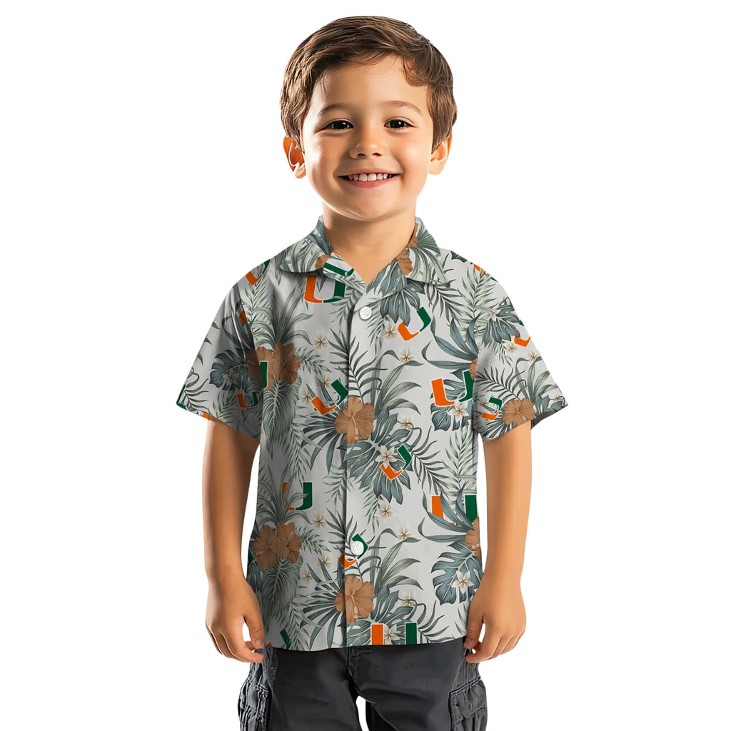 Miami Hurricanes Hawaiian Shirt - Hibiscus Designs | Hula Hawaiian Shirts