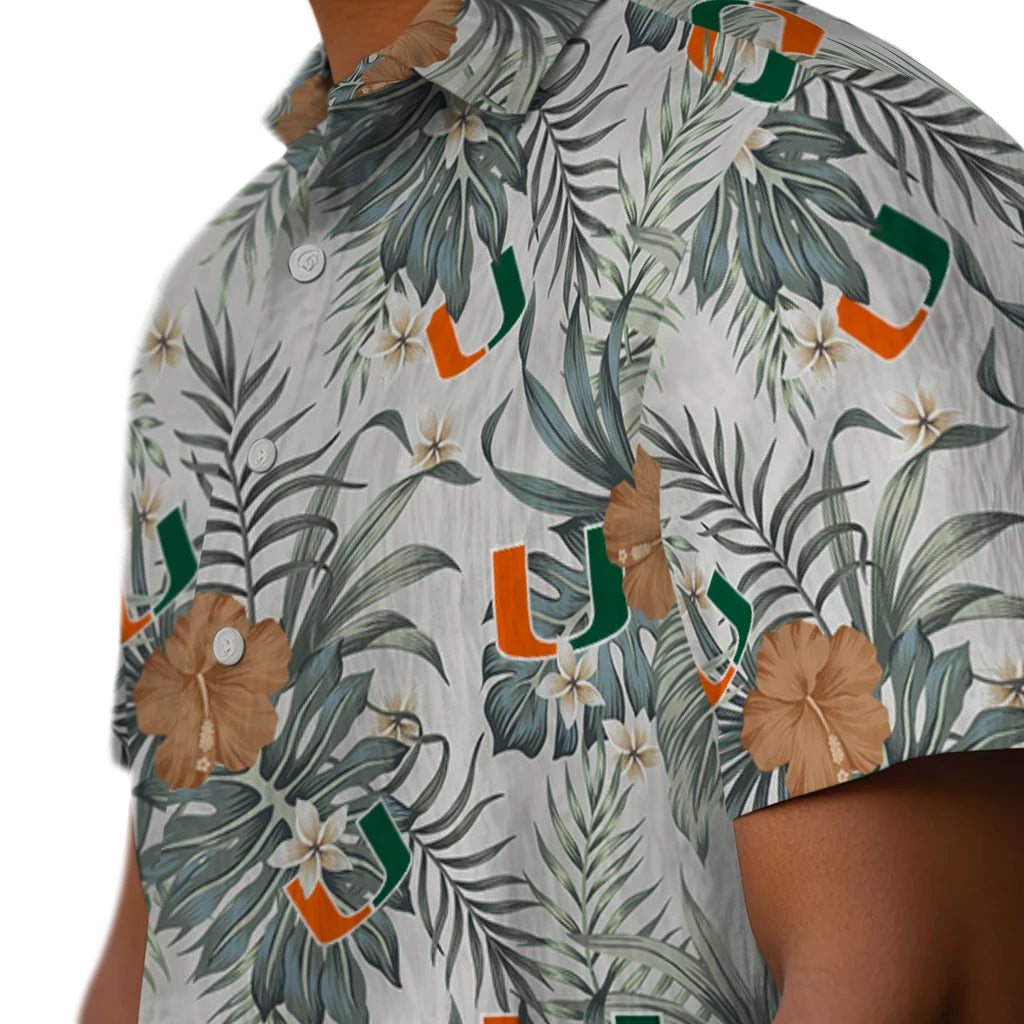 Miami Hurricanes Hawaiian Shirt - Hibiscus Designs | Hula Hawaiian Shirts