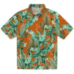 Miami Hurricanes Hawaiian Shirt - Palm Leaves | Hula Hawaiian Shirts