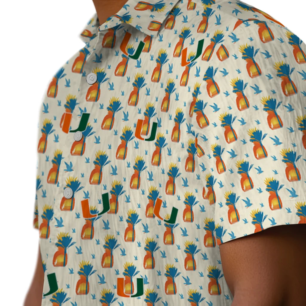 Miami Hurricanes Hawaiian Shirt - Pineapple Delight | Hula Hawaiian Shirts