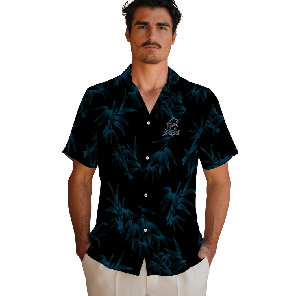 Miami Marlins Hawaiian Shirt - Bamboo Branches | Hula Hawaiian Shirts