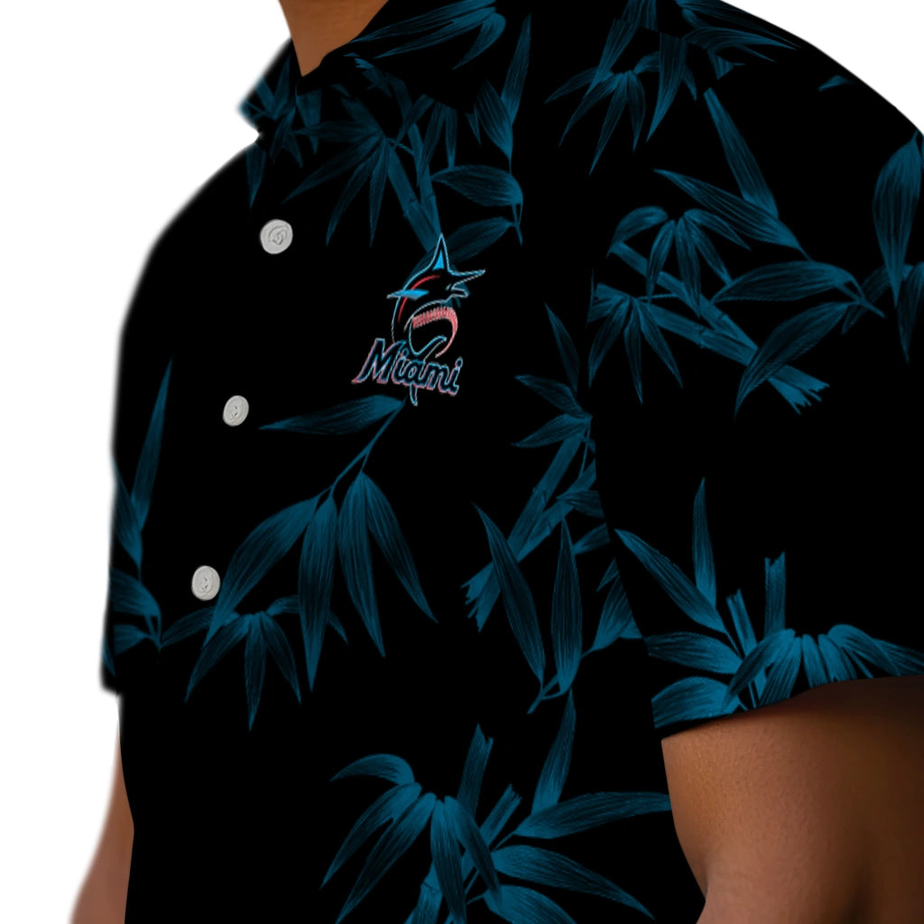 Miami Marlins Hawaiian Shirt - Bamboo Branches | Hula Hawaiian Shirts