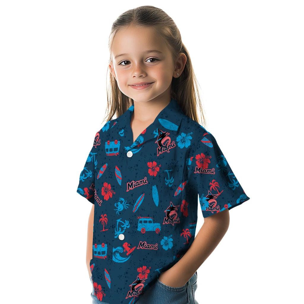 Miami Marlins Hawaiian Shirt - Beach Vibe | Hula Hawaiian Shirts