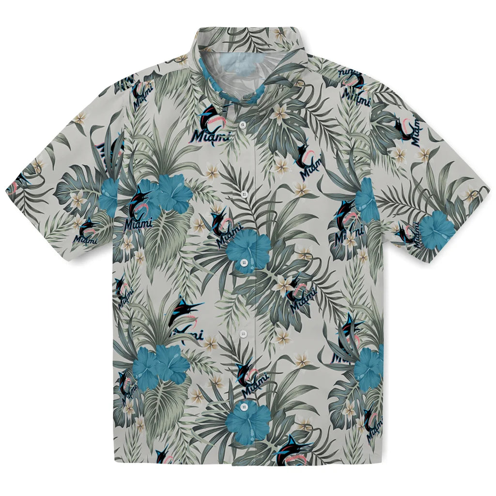 Miami Marlins Hawaiian Shirt - Hibiscus Designs | Hula Hawaiian Shirts