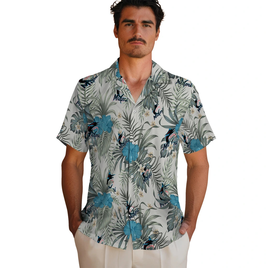 Miami Marlins Hawaiian Shirt - Hibiscus Designs | Hula Hawaiian Shirts