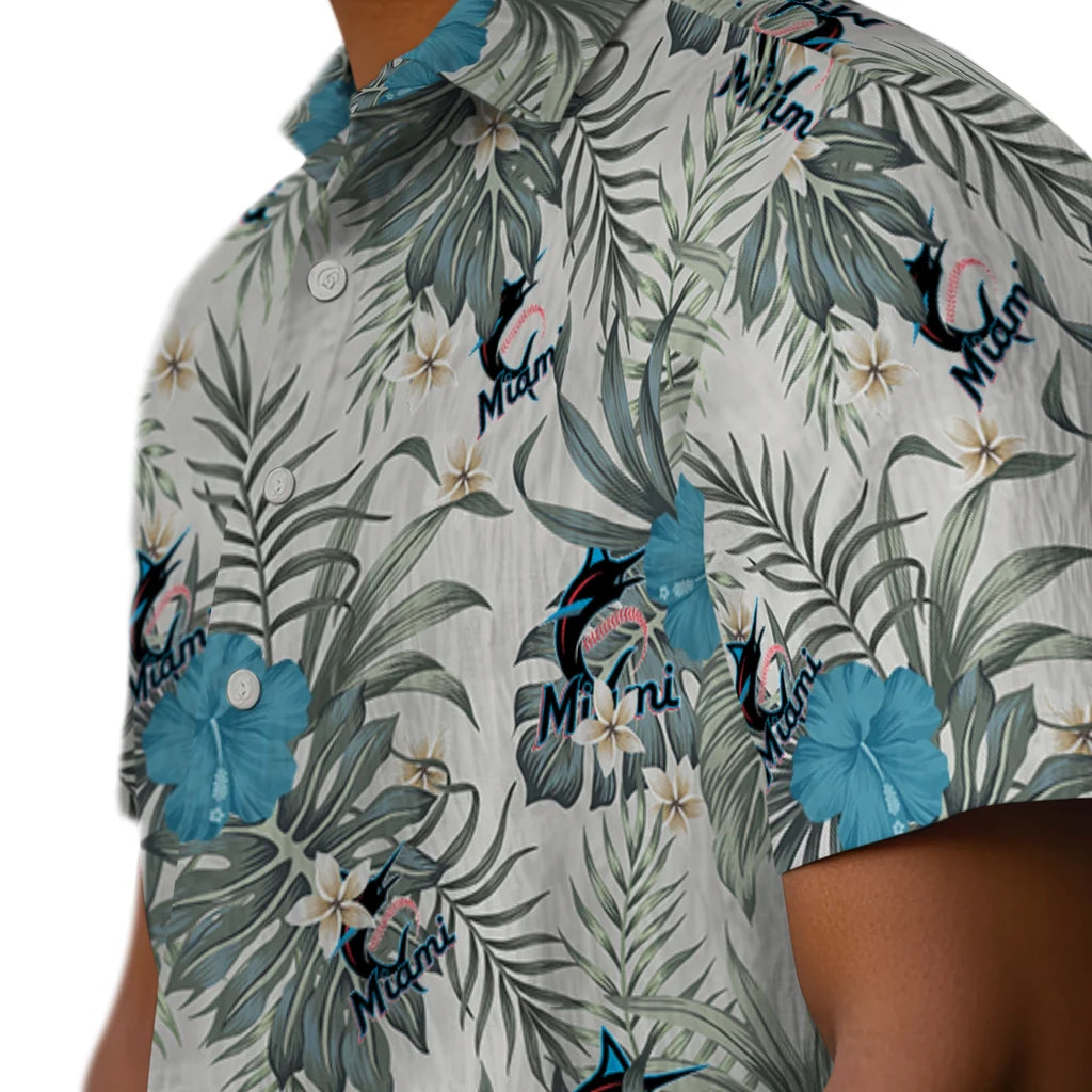 Miami Marlins Hawaiian Shirt - Hibiscus Designs | Hula Hawaiian Shirts