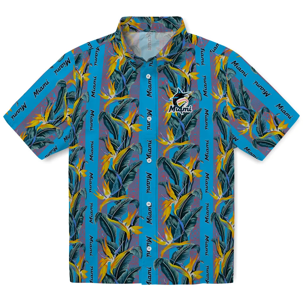 Miami Marlins Hawaiian Shirt - Paradise Vines | Hula Hawaiian Shirts