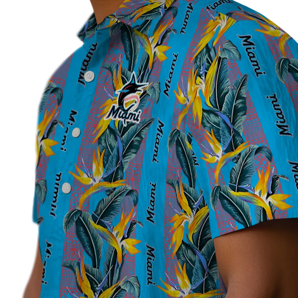 Miami Marlins Hawaiian Shirt - Paradise Vines | Hula Hawaiian Shirts