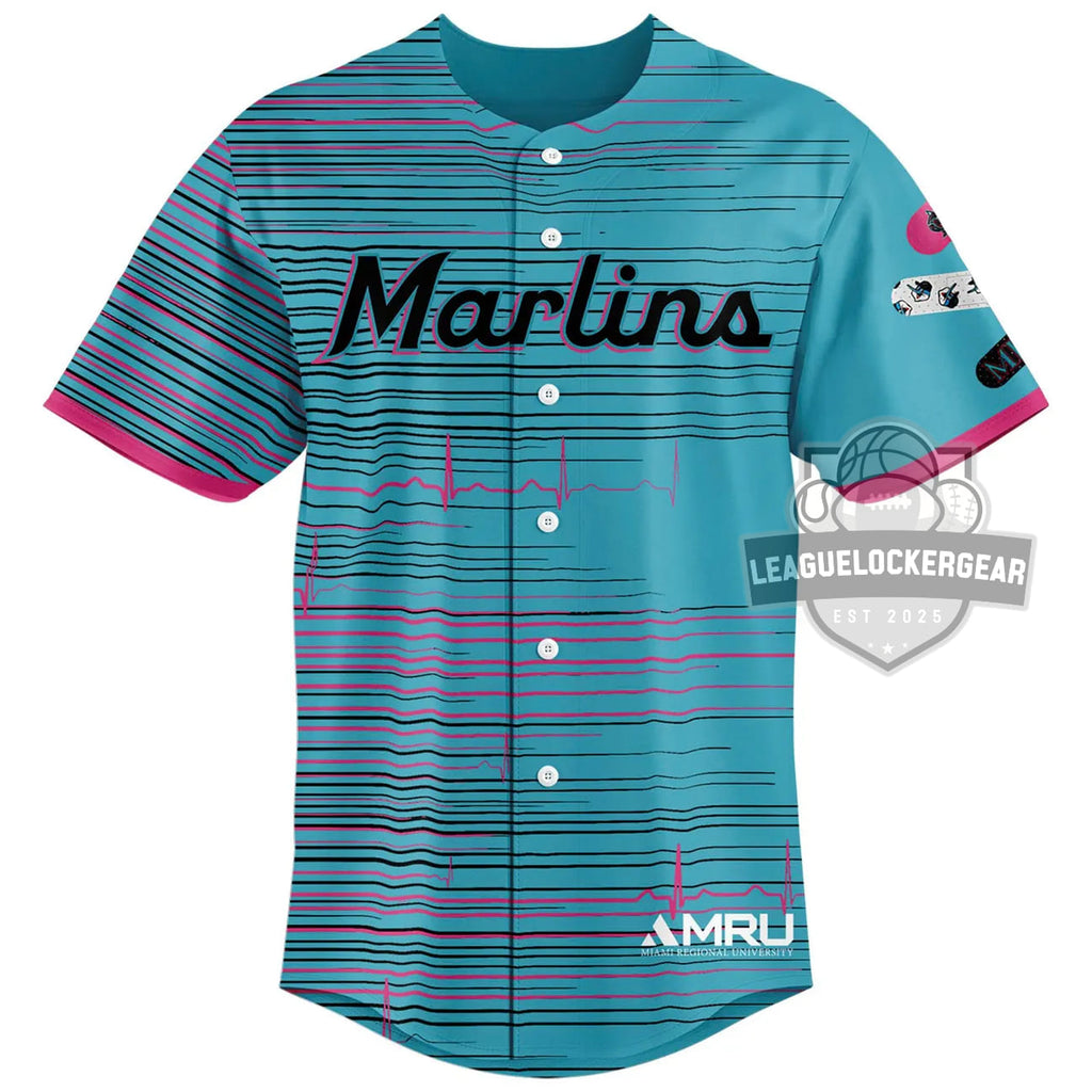 Miami Marlins Nurse Appreciation Baseball Jersey - LeagueLockerGear