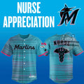 Miami Marlins Nurse Appreciation Baseball Jersey - LeagueLockerGear