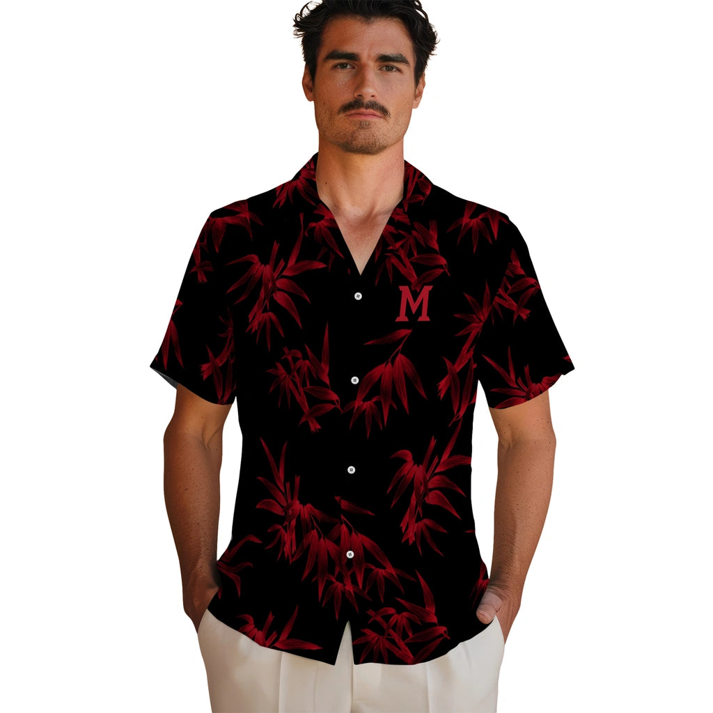 Miami RedHawks Hawaiian Shirt - Bamboo Branches | Hula Hawaiian Shirts