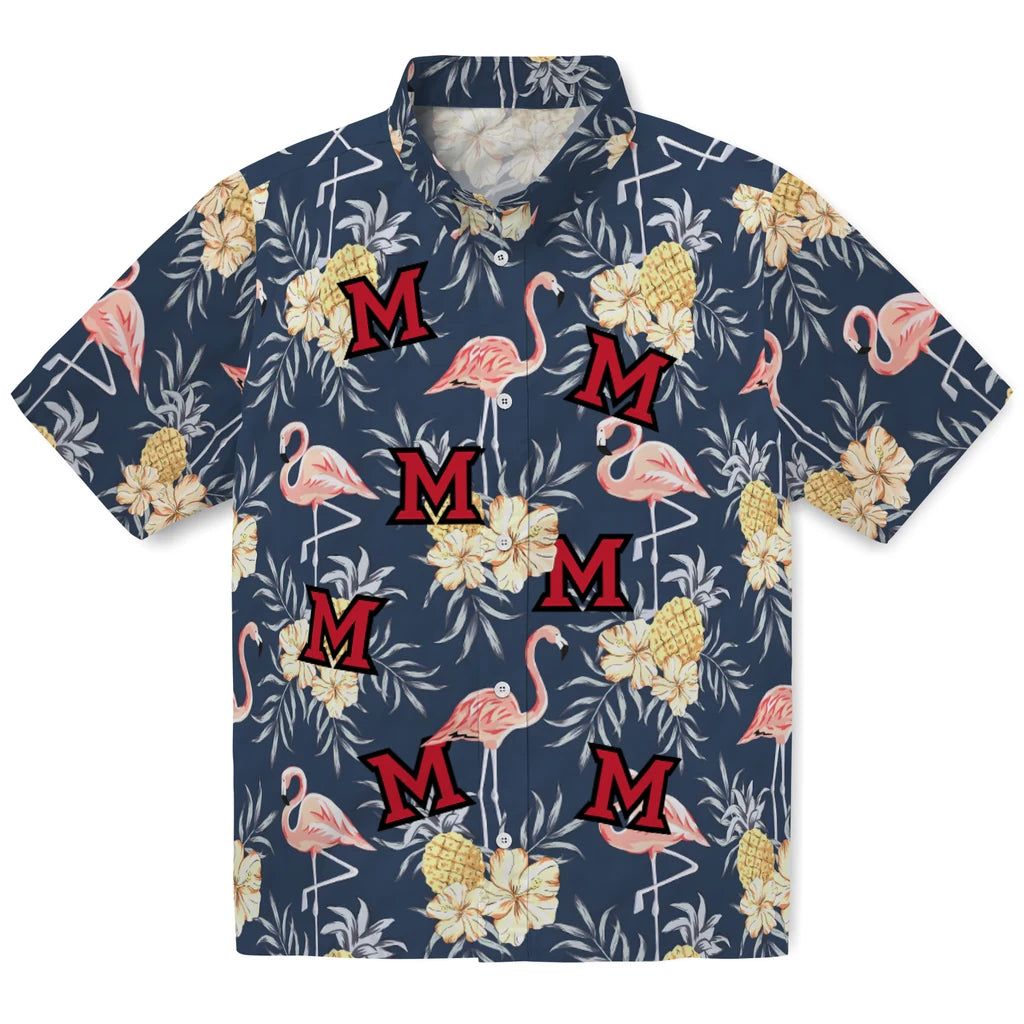 Miami RedHawks Hawaiian Shirt - Flamingo Hibiscus | Hula Hawaiian Shirts