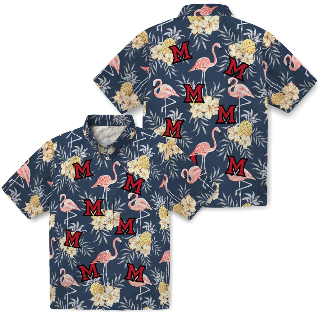 Miami RedHawks Hawaiian Shirt - Flamingo Hibiscus | Hula Hawaiian Shirts