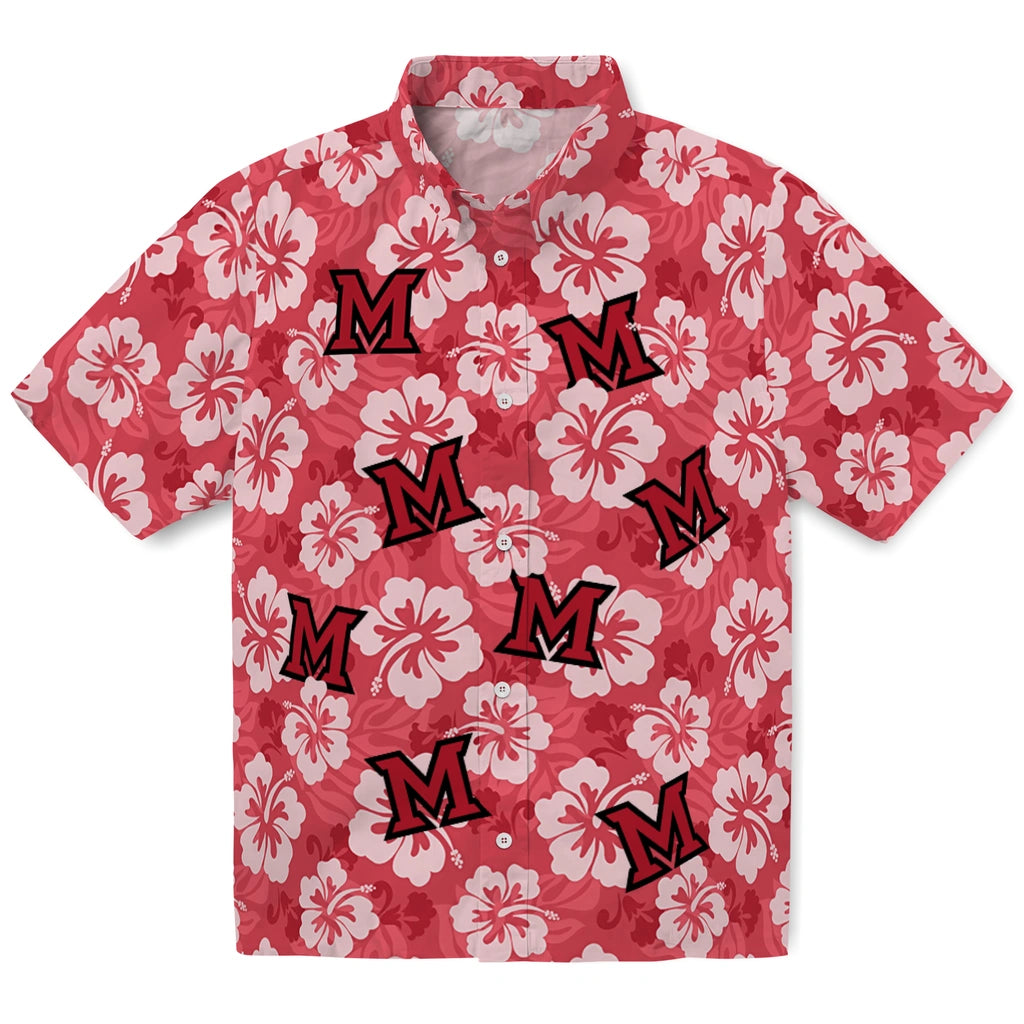 Miami RedHawks Hawaiian Shirt - Hibiscus Cluster | Hula Hawaiian Shirts