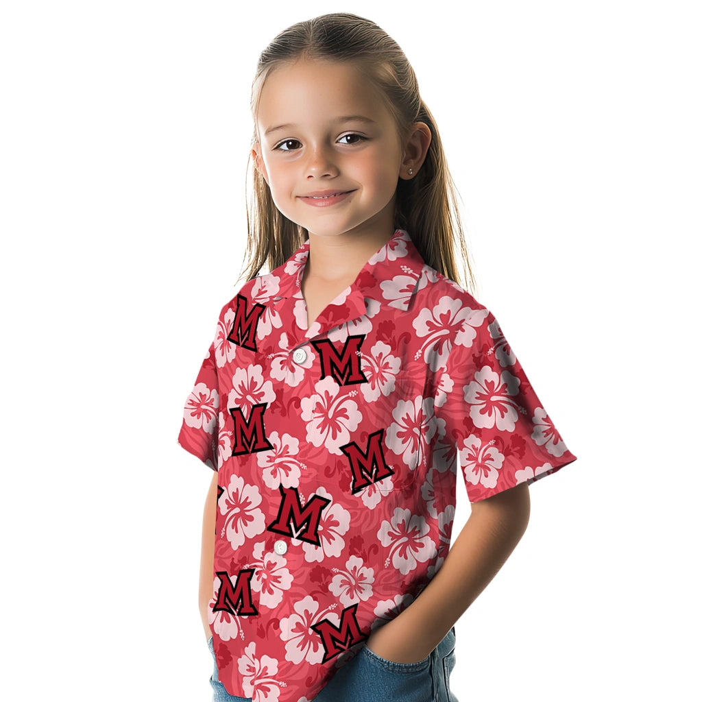 Miami RedHawks Hawaiian Shirt - Hibiscus Cluster | Hula Hawaiian Shirts