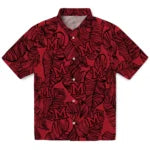 Miami RedHawks Hawaiian Shirt - Leaf Outline | Hula Hawaiian Shirts
