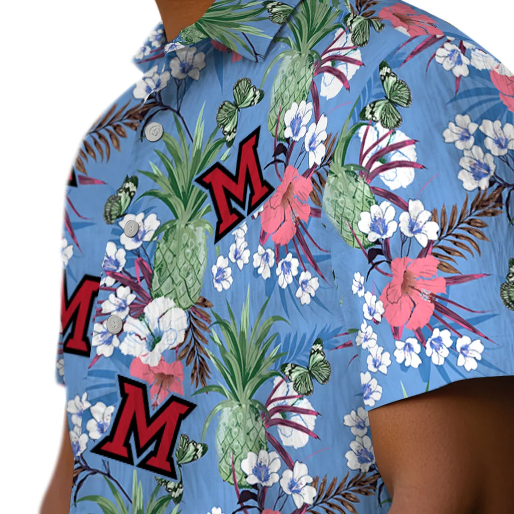 Miami RedHawks Hawaiian Shirt - Pineapple Bouquet | Hula Hawaiian Shirts