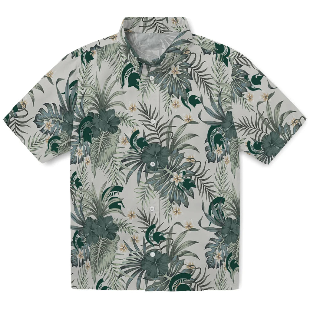 Michigan State Spartans Hawaiian Shirt - Hibiscus Designs | Hula Hawaiian Shirts