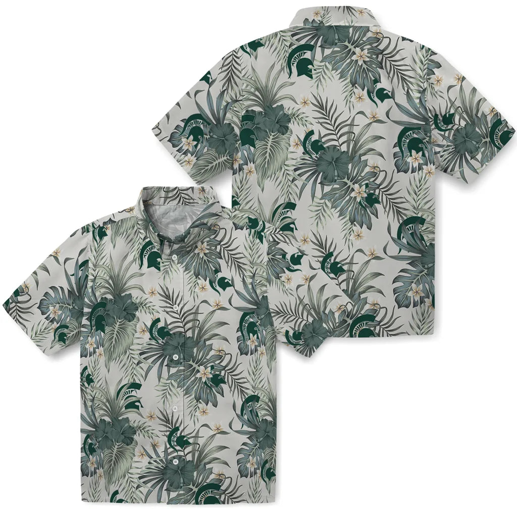 Michigan State Spartans Hawaiian Shirt - Hibiscus Designs | Hula Hawaiian Shirts