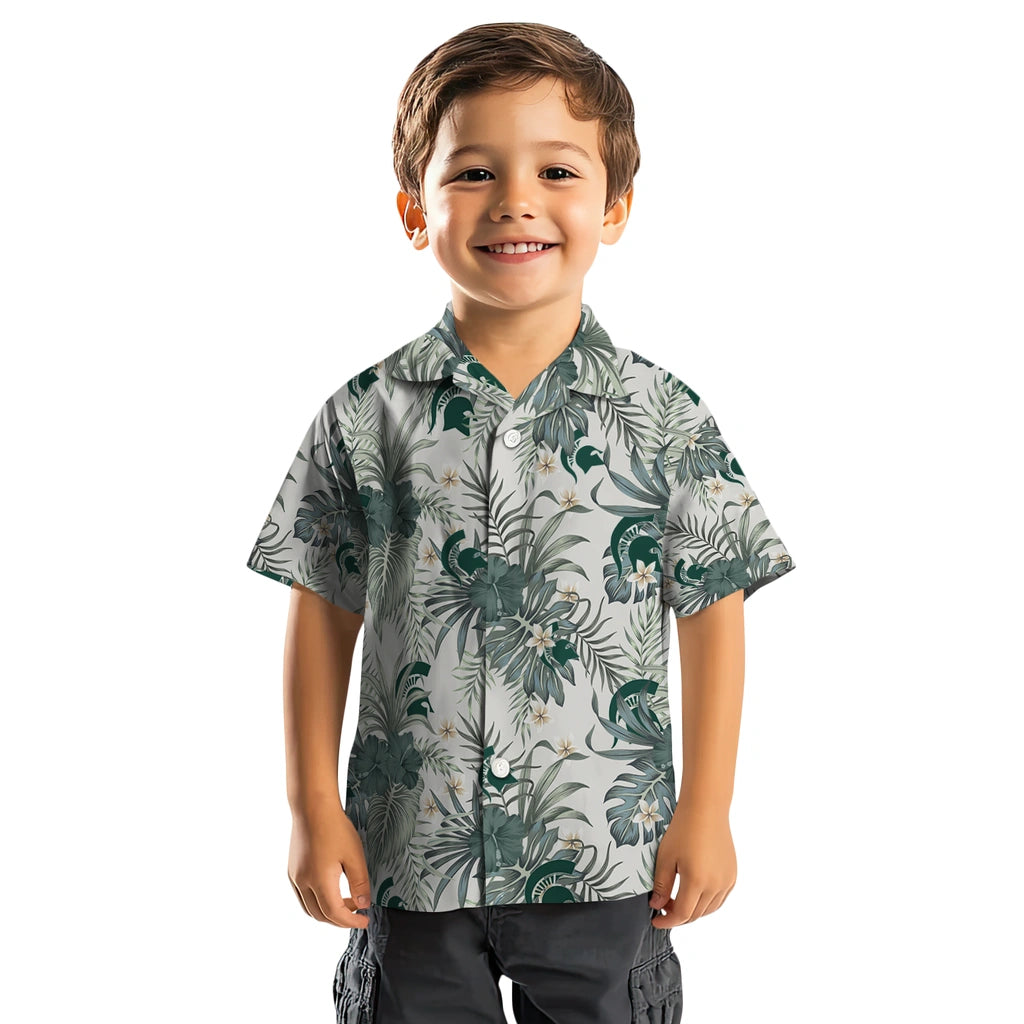 Michigan State Spartans Hawaiian Shirt - Hibiscus Designs | Hula Hawaiian Shirts