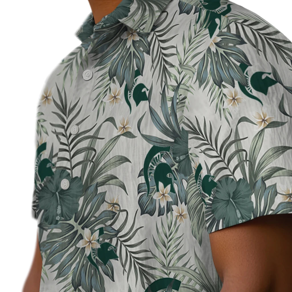 Michigan State Spartans Hawaiian Shirt - Hibiscus Designs | Hula Hawaiian Shirts