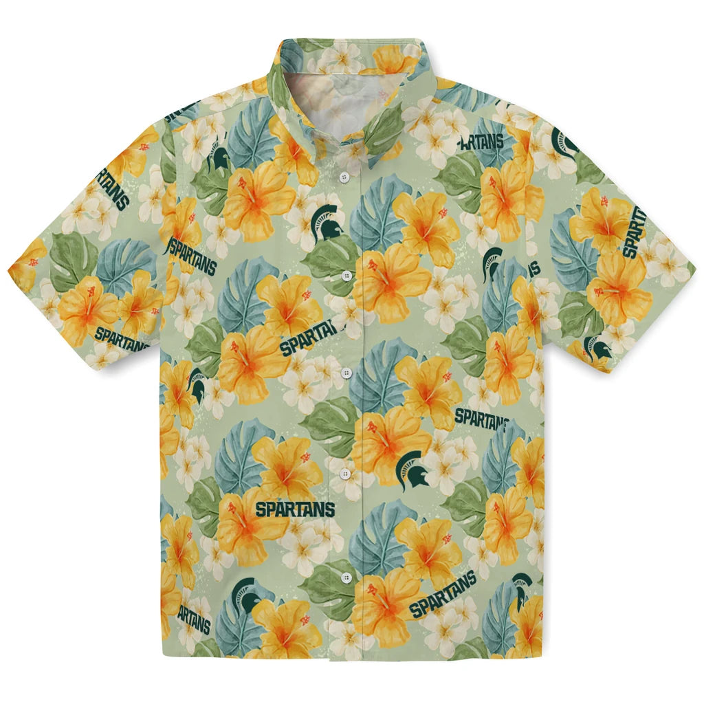 Michigan State Spartans Hawaiian Shirt - Hibiscus Mood | Hula Hawaiian Shirts