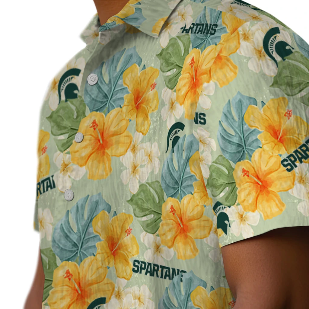 Michigan State Spartans Hawaiian Shirt - Hibiscus Mood | Hula Hawaiian Shirts