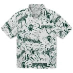 Michigan State Spartans Hawaiian Shirt - Hibiscus Overlay | Hula Hawaiian Shirts