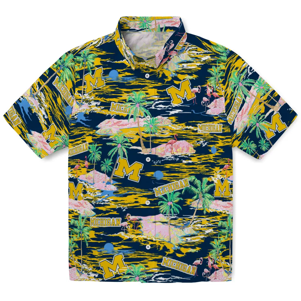 Michigan Wolverines Hawaiian Shirt - Hawaii Island | Hula Hawaiian Shirts