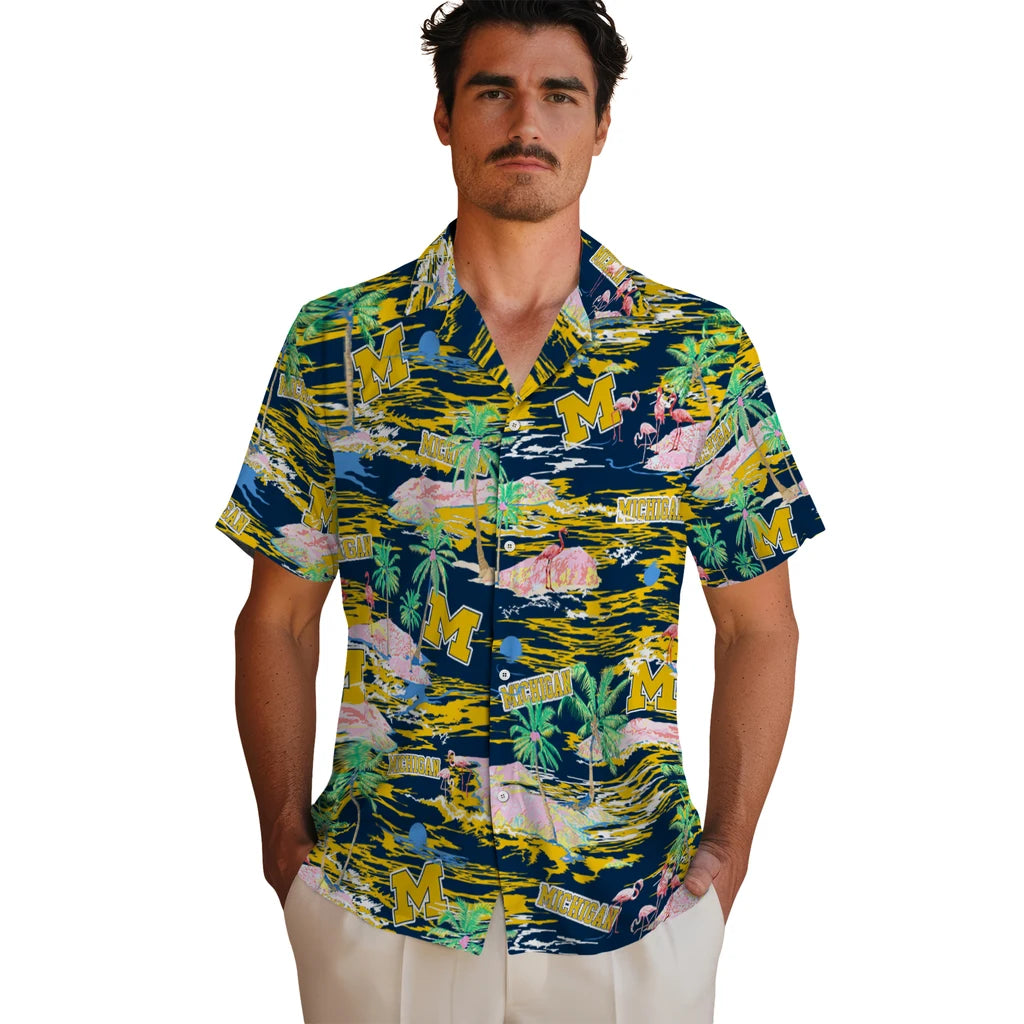 Michigan Wolverines Hawaiian Shirt - Hawaii Island | Hula Hawaiian Shirts