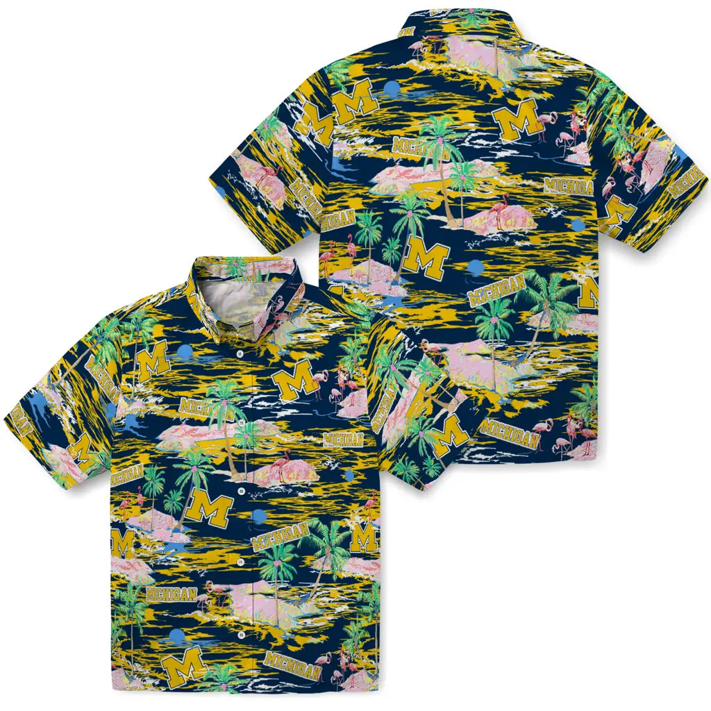 Michigan Wolverines Hawaiian Shirt - Hawaii Island | Hula Hawaiian Shirts