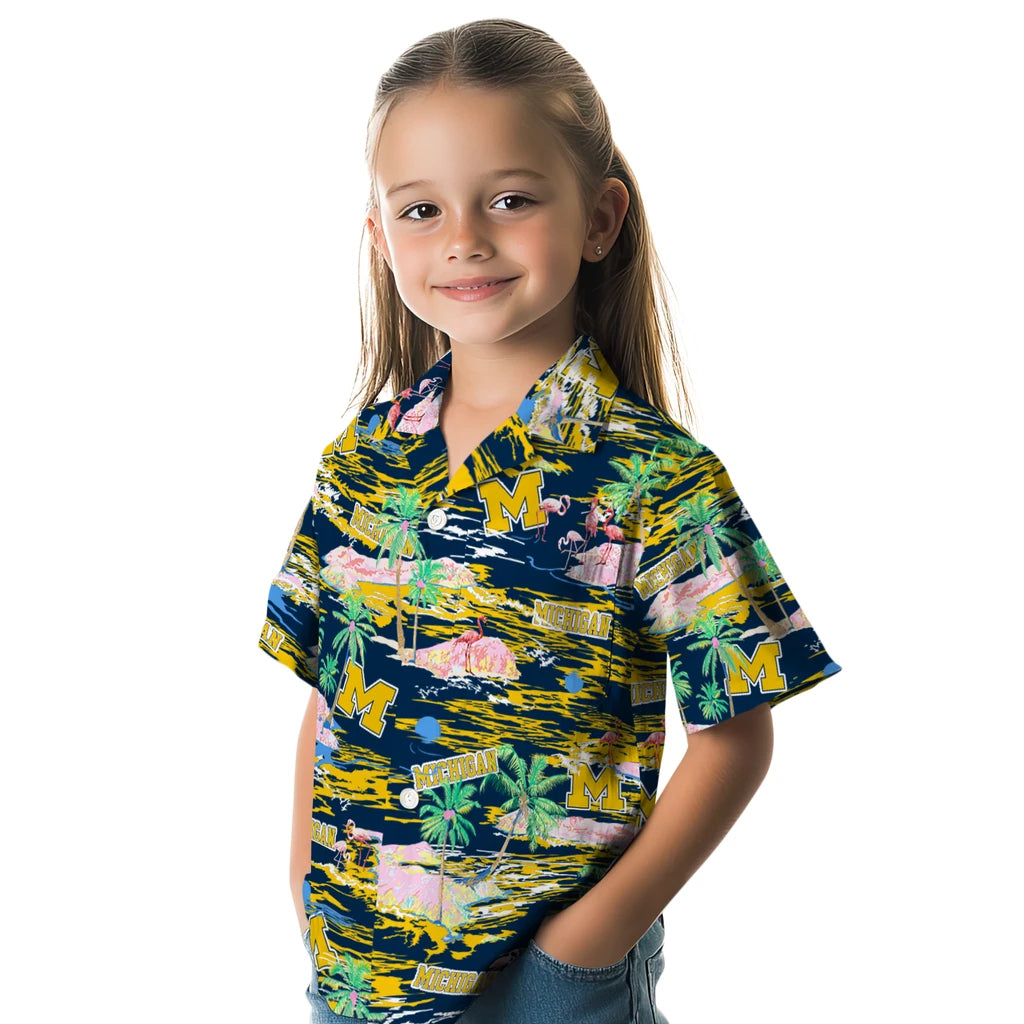 Michigan Wolverines Hawaiian Shirt - Hawaii Island | Hula Hawaiian Shirts