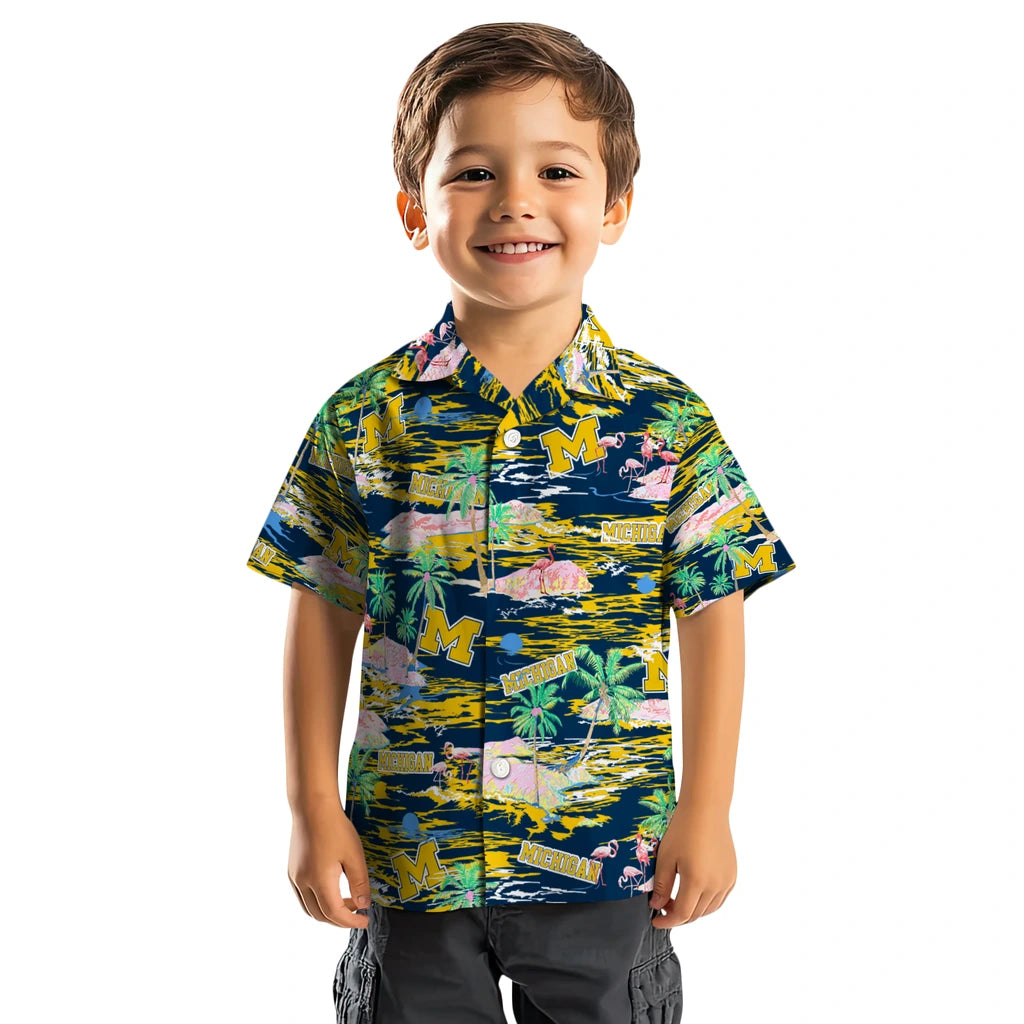 Michigan Wolverines Hawaiian Shirt - Hawaii Island | Hula Hawaiian Shirts