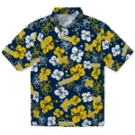 Michigan Wolverines Hawaiian Shirt - Hibiscus Flower Design | Hula Hawaiian Shirts