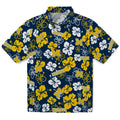 Michigan Wolverines Hawaiian Shirt - Hibiscus Flower Design | Hula Hawaiian Shirts
